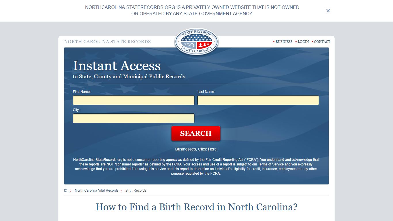 How to Find a Birth Record in North Carolina? - State Records